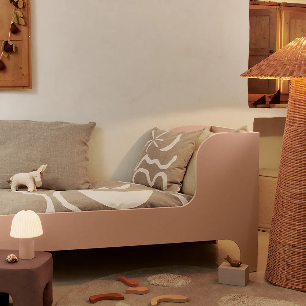 Frill Portabel lampe Rose/White