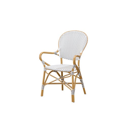 Isabell lenestol hvit m/cappuchino prikk