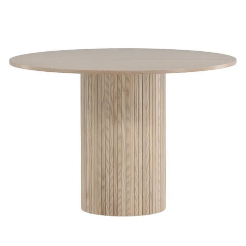 Bianca spisebord Ø110 White Wash 