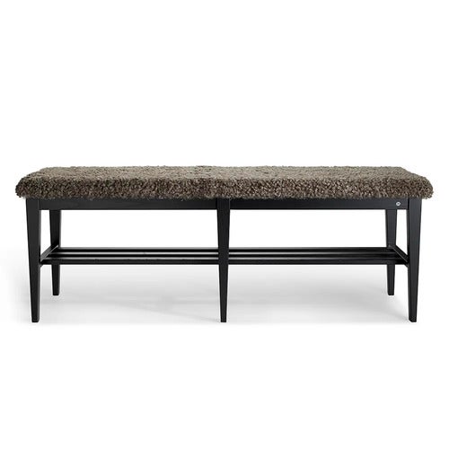Nadja Bench 130 cm Svartbeiset ask/safeskinn Sahara
