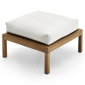 Virkelyst Pouf White Teak 