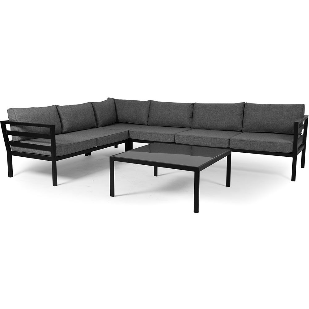 Weldon loungegruppe svart Brafab