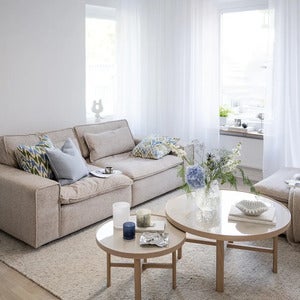 Rawlins sofa 3-seter stoff Bobby beige