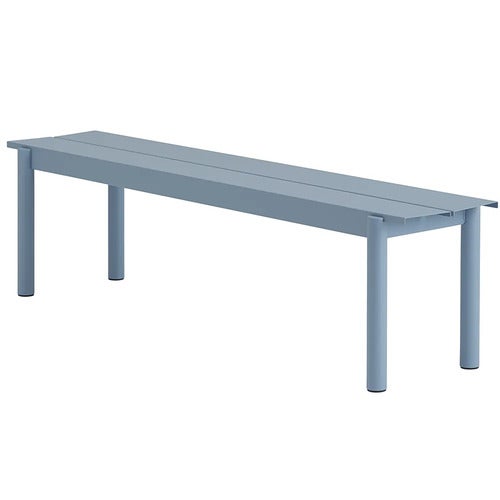 Linear Steel Benk 170x34 cm Pale Blue 