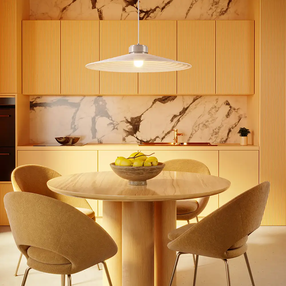 Sound pendel L svart E27