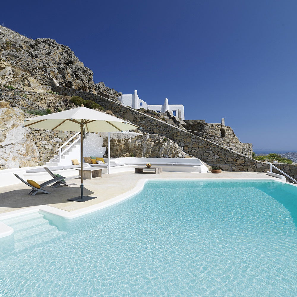 Teakwood parasoll 330x330 cm Kat.5 665 Chrome