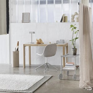 Workshop Table 65x130 cm - Warm Grey Linoleum Oak