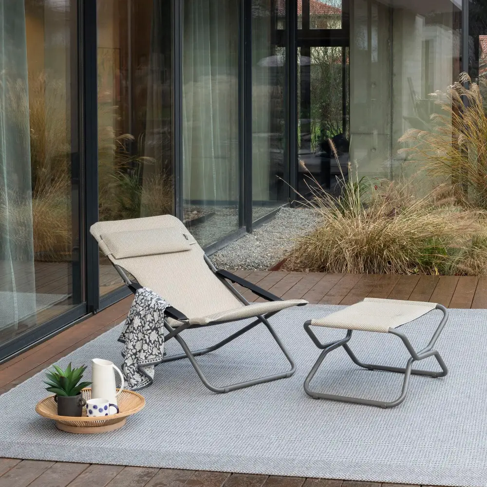 Next RJ Fotskammel Bec Toile Porteuse/Tube Acier moka