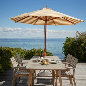 Messina Parasoll Ø270 Cm Golden Yellow Stripes