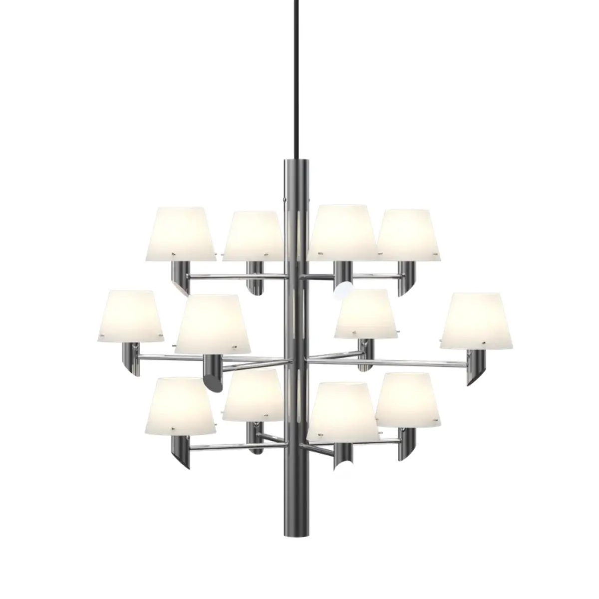 Gil 12 krom/opalglass-krone Ø67xH56 cm Metall/glass