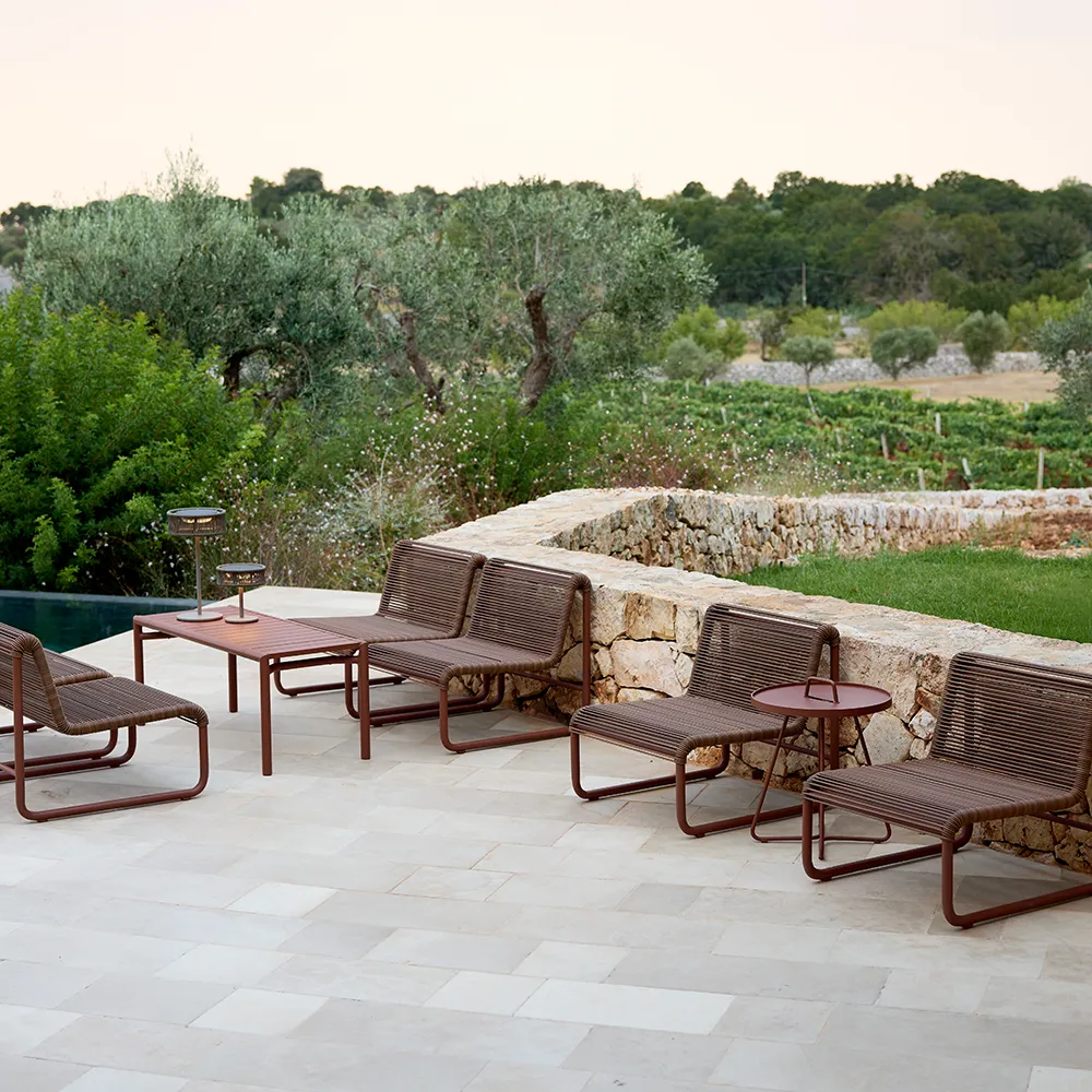 Al Dente lenestol Weave Desert red