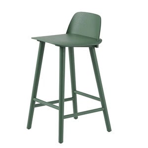 Nerd barstol 65 cm - med fotstøtte i metall - Green