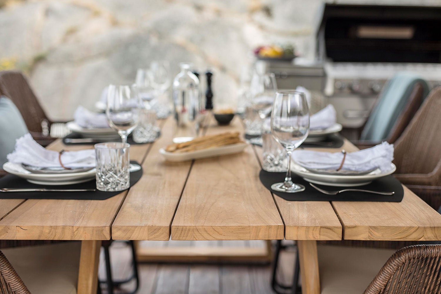 Laurion spisebord 100 x 230 cm natur teak Brafab