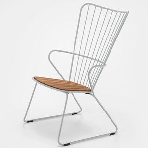 Paon loungestol hvit/taupe stål