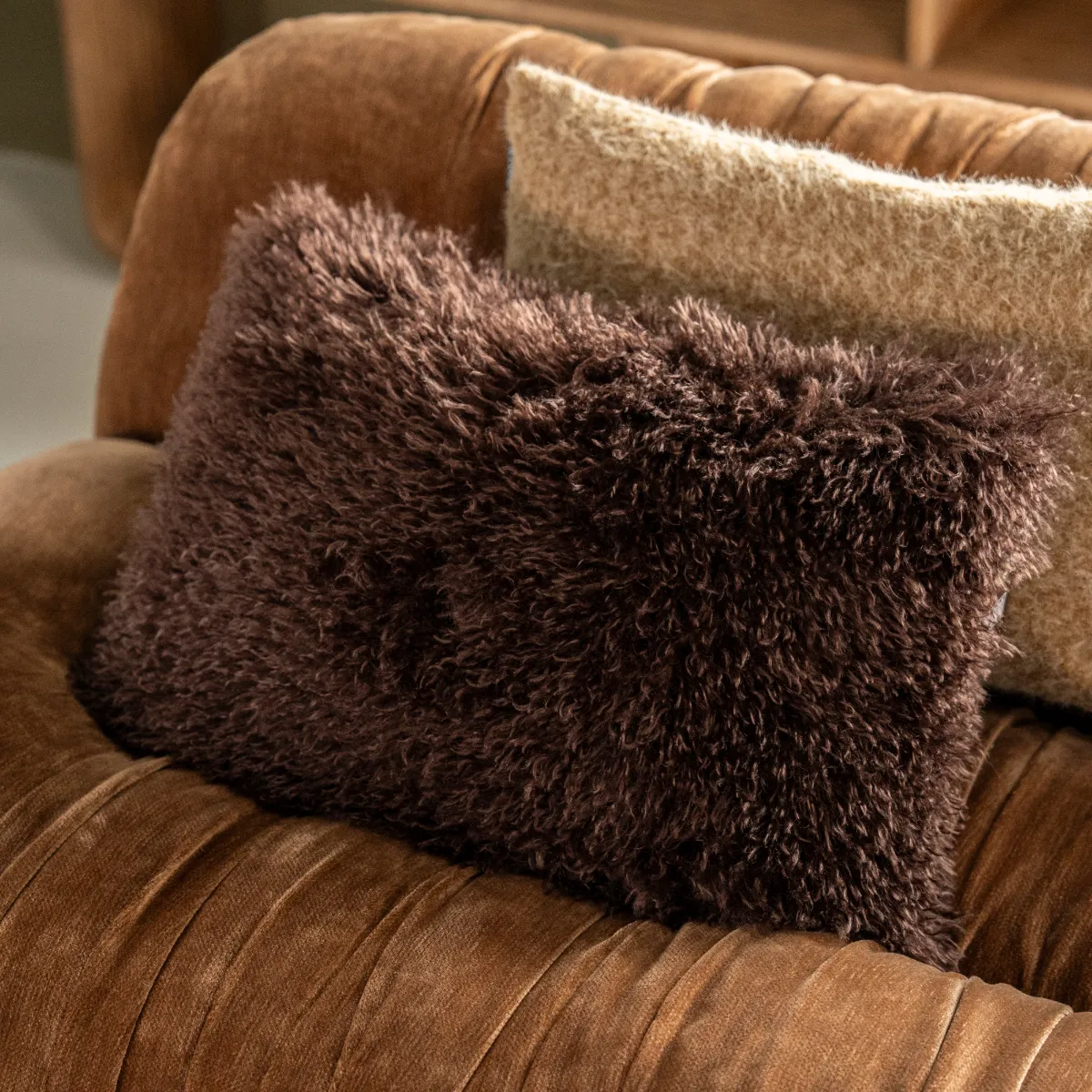 Pillow Doodly 40x60 cm - dark brown 60x40x13 cm