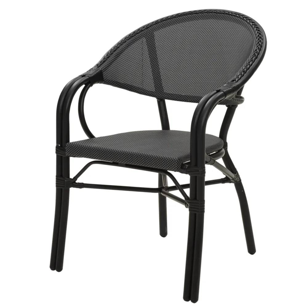 Bistrostol med armlen Parterre Svart/Svart