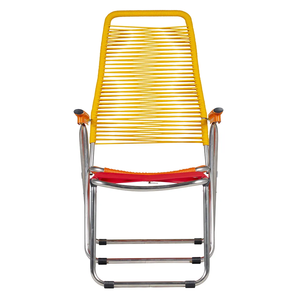 Spaghetti solstol pop yellow/orange/red/orange aluminium