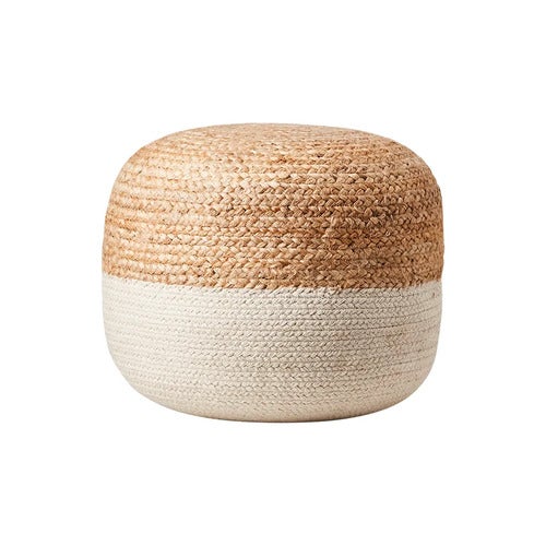 JUNI puff elfenben/naturlig