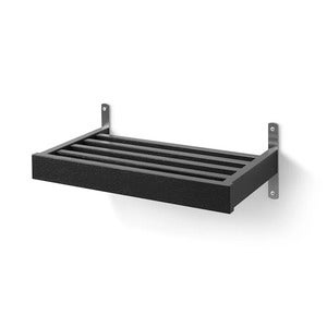 Nadja Skohylle 50 cm veggmontert Svartbeiset eik/slipt stål 