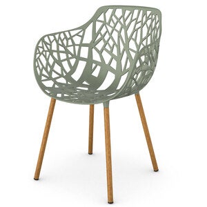 Forest Stol med armlener Iroko/Green Tea