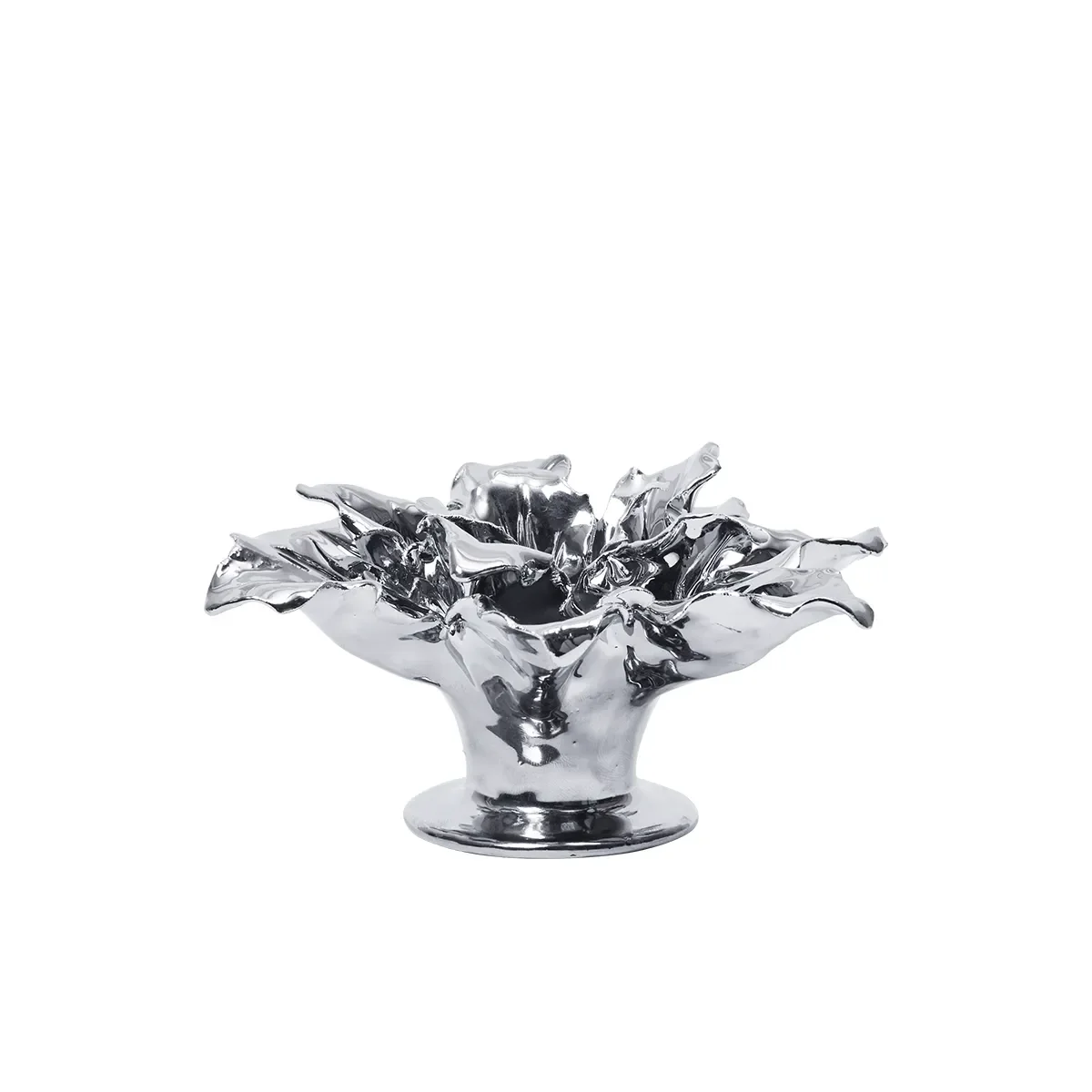 Lysestake Holly Leaf Silver Ø 12 cm