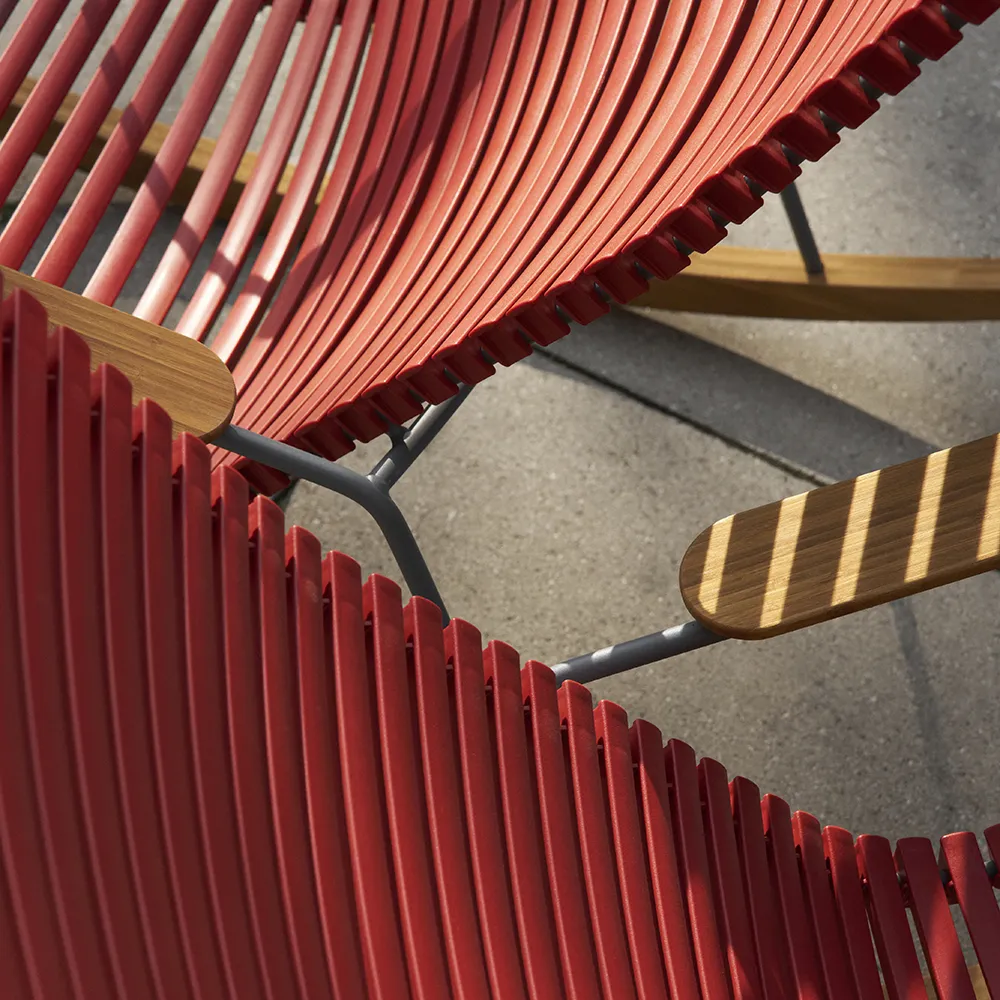 Click gyngestol paprika/grå bambus