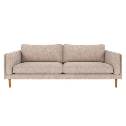 Braden 3-seter sofa eikben/lys beige