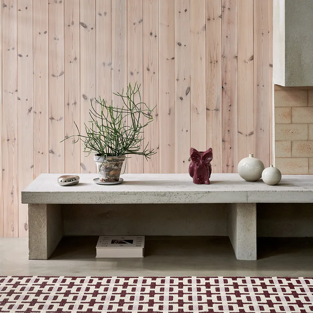 Tom teppe Burgundy/Cream/Pale Rose 70 x 300 cm