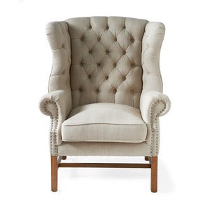 Franklin Park wingback lenestol linen flax