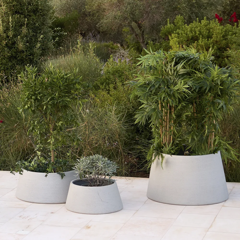 Soil potte trapez medium Concrete structure, fiberglas