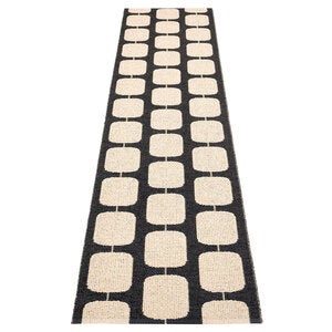 Sten matte 70x300 cm black / cream 