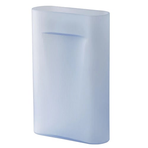 Ridge Vase H: 35 cm Light Blue Frosted