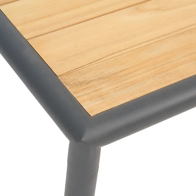 Gordon salongbord 65x140 cm Antracit / Teak