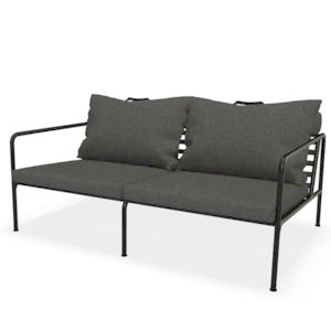 Avon 2-seters sofa Dark Grey/Black 