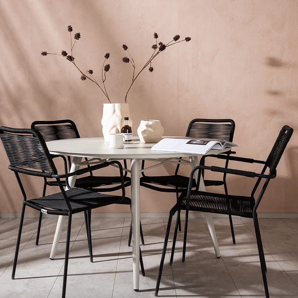 Lindos karmstol svart 2-pakning 