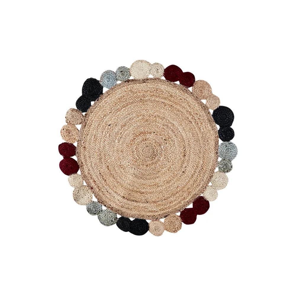 JUNI matte natur/flerfarget Ø90 cm