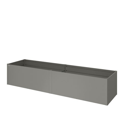 Plantebed 4x1 metallisk kvartsgrå