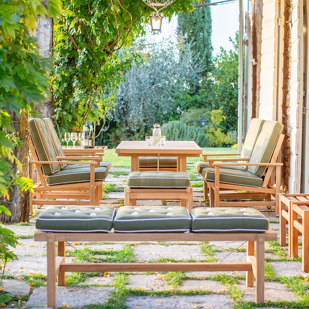 55x55cm skammel teak 