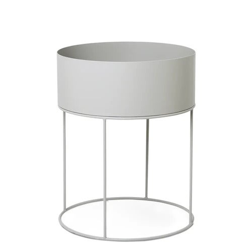 Plant Box - Round - Light Grey