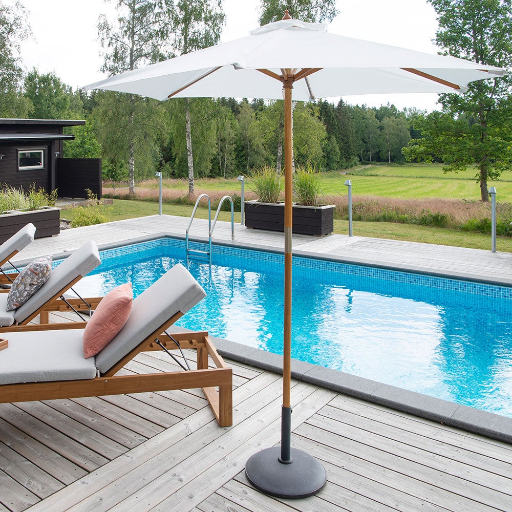 Parasollfot 35 kg grå