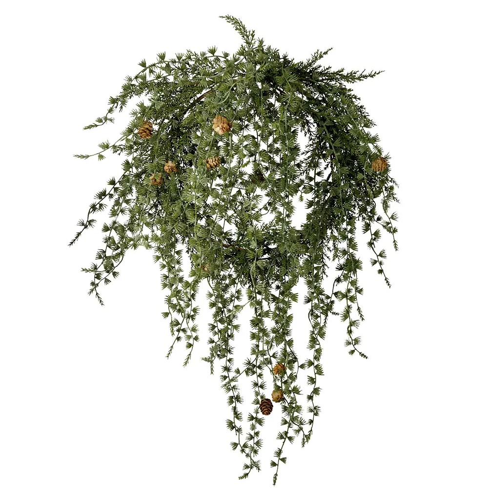 Julekrans med kongler 