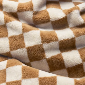 Square Pyntepute Teddy Chess Almond Creme