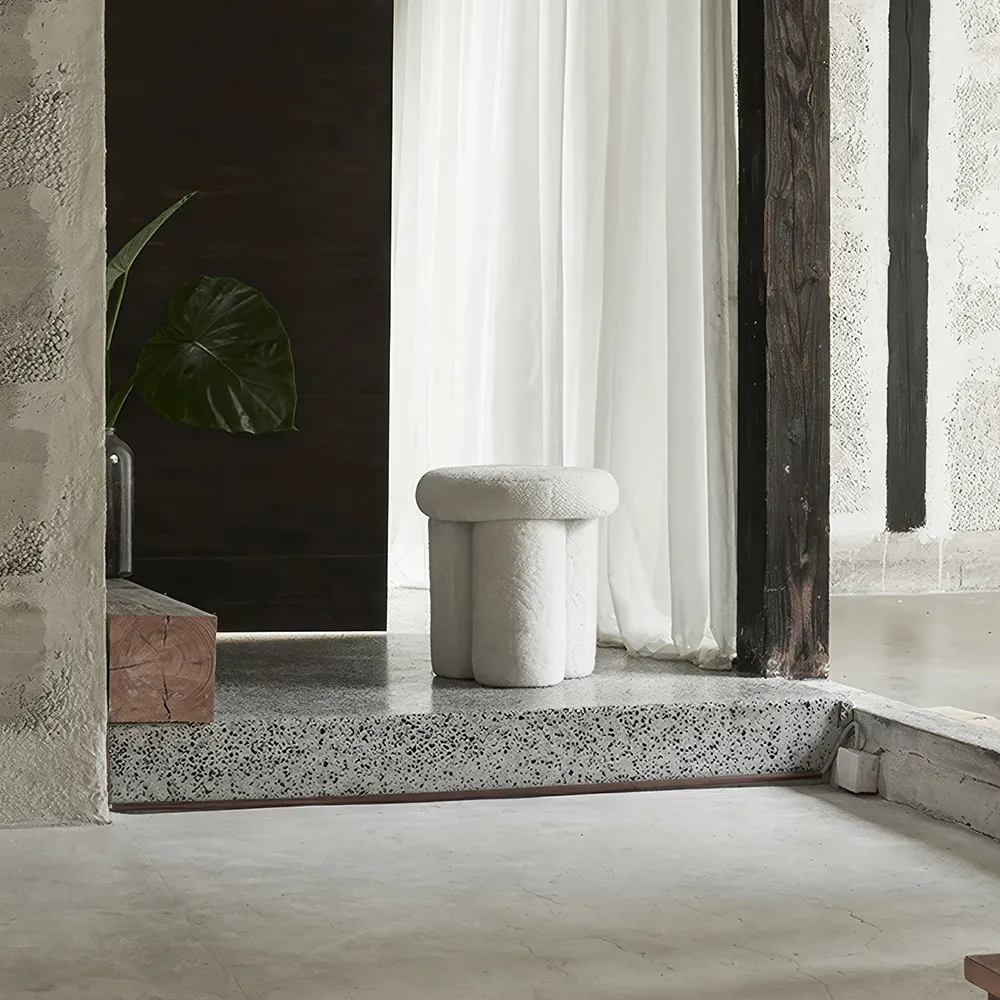 Big Foot Stool - White (Sheepskin)