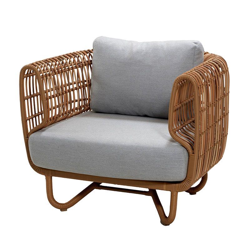 Cane-line Nest Round lenestol Cane-Line Natté white, hvit rotting