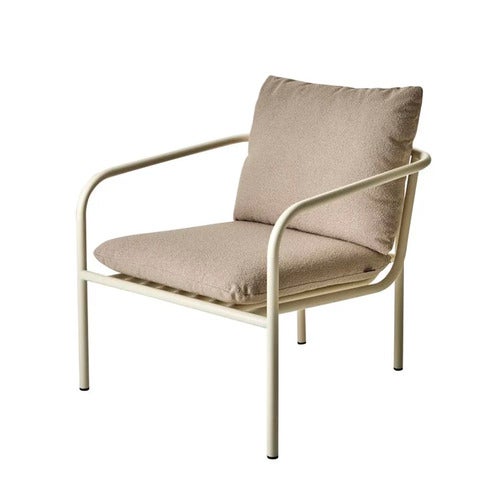 Bendt Lenestol Teddy Beige/Pearl White