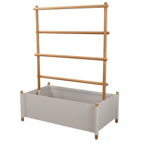 Sticks planter 103x58 cm med stativ Teak/sand