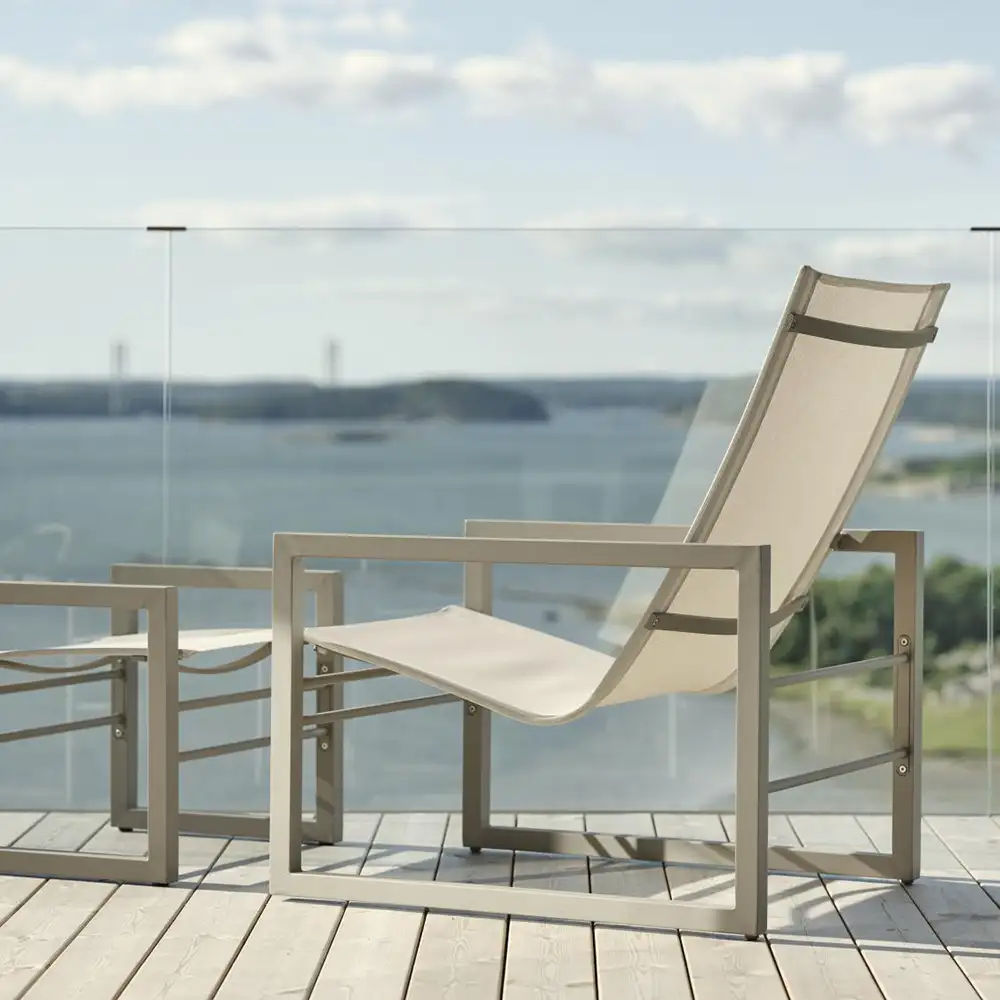 Vevi lenestol Khaki/Offwhite