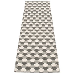 Dana matte 70x250 cm warm grey / charcoal / vanilla 