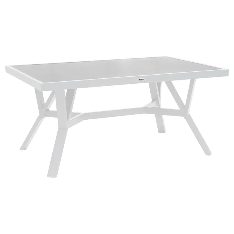 Samvaro bord 90x140 cm inkluderer glassplate Hvit 