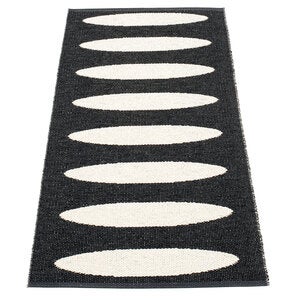 Ella matte 70x150 cm black / vanilla 